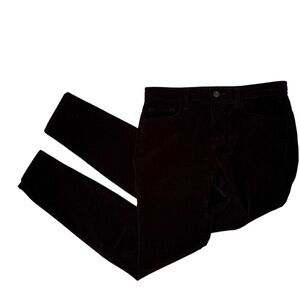 J BRAND BLACK SKINNY LEG STRETCH COTTON FINE WALE VELVET FEEL SIZE 28 USA